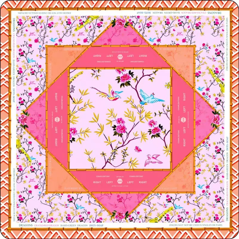 Pink mahjong pad80*80cm