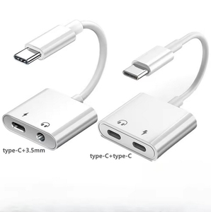 2合1音频适配器USB C至3 5毫米插孔Type-C充电3.5毫米Aux电缆 - Product Image 5