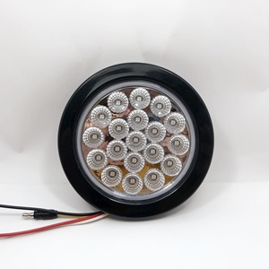 New Design Daul Function Lights 4&quot;round <strong>Led</strong> Stop Tail Turn Lights Fit Universal Truck Towing Trailer RV Bus Etc - Product Image 1