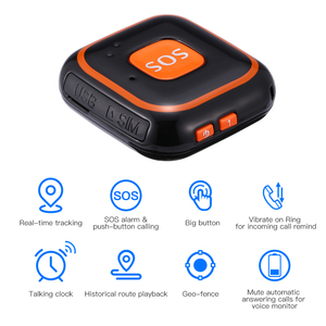 ReacFar Micro儿童GPS追踪器项链老人警报GPS追踪定位器，GSM sim卡个人迷你儿童手表GPS追踪器 - Product Image 2