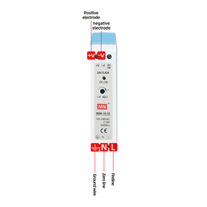 CNMW MDR-10-24工业DIN轨道电源10W 24V0.41A单输出50Hz DC频率220V输入带开关 - Product Image 5