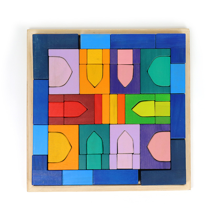 1001 bloques de construcción nocturnos (madera de haya)