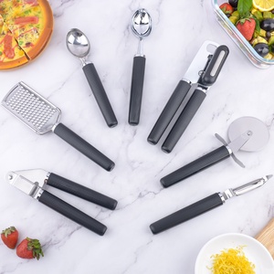 7 adet siyah kaymaz sap çok fonksiyonlu eşyaları araçlar konserve açacağı Pizza kesici alet seti mutfak için - Product Image 3