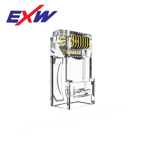 Free Sample EXW Cat6 Arched RJ45 8p8c Connector Unshielded Plug Cat6 Rj45 Connector - Product Image 2
