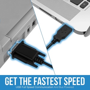 <strong>USB</strong> 2.0 to <strong>Serial</strong> (9-Pin) DB-9 RS-232 Adapter Cable 6ft Cable - Product Image 5