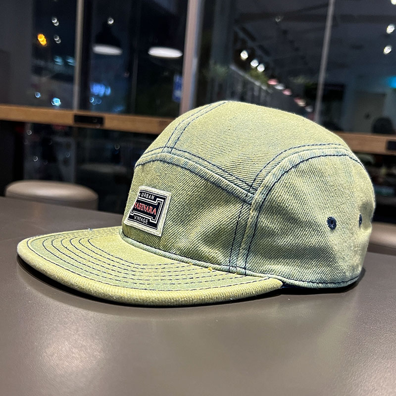 Retro blue // flat brim cowboy hat
