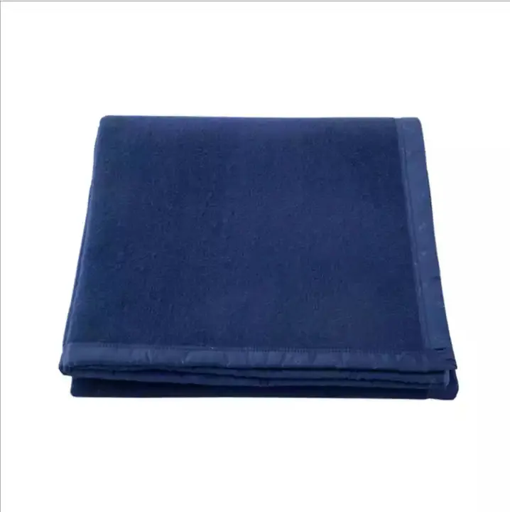 Wholesale Winter Cheap Wool Blue Wool Blanket Waterproof Wool Camping Blanket For Outdoor