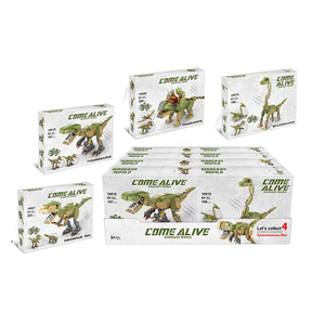 ชุดตัวต่อไดโนเสาร์หลายสไตล์ของเล่น Tyrannosaurus Rex ฟิกเกอร์ไดโนเสาร์4-in-1Dinosaurs - Product Image 6