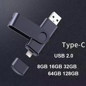 高品质旋转two otg usb闪存驱动器2.0 3.0适用于手机ipod 2 in 1 2GB至32GB定制徽标批量 - Product Image 2
