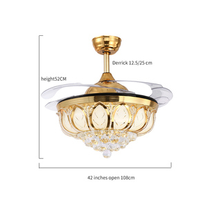 Ventilatori nordici del ventilatore da soffitto telecomandato multifunzionale all'ingrosso della fabbrica per il soffitto domestico - Product Image 6