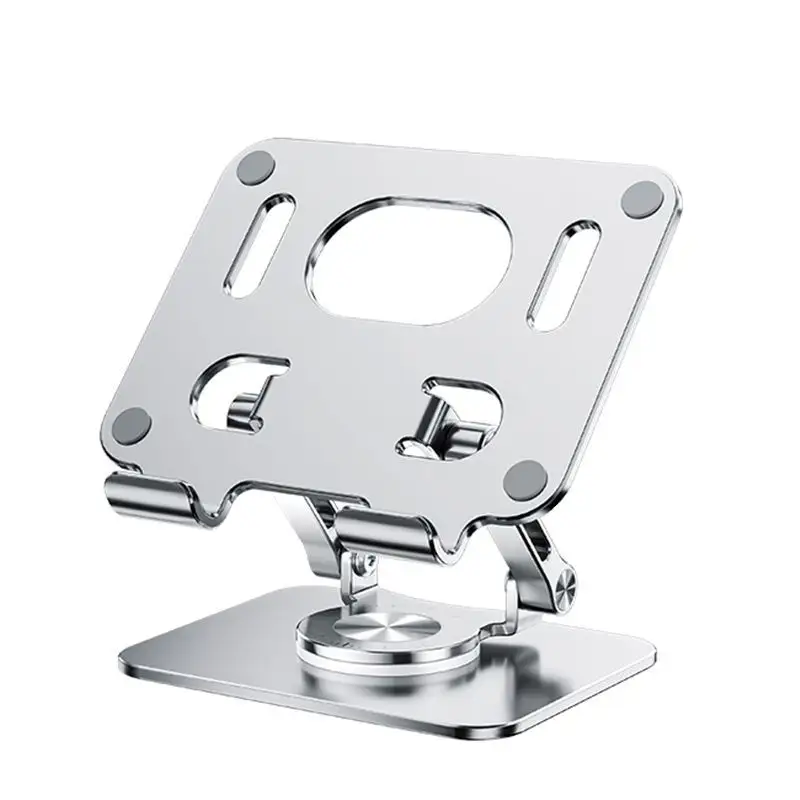 Good quality 360 rotating metal tablet stand aluminium alloy foldable mobile phone desk mount stand for ipad
