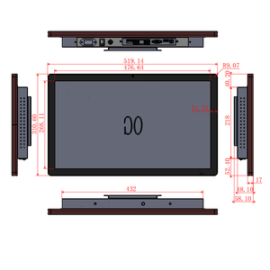Personalización personalizada Pantalla táctil de Marco abierto de 21,5 pulgadas Panel HD Entrada VGA DVI Equipo adecuado con monitor de pantalla táctil de alta resolución - Product Image 3