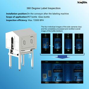 Optical Machine Vision 360&deg; Label Inspection <strong>System</strong> 360&deg; Screener/Sorter/Detector for PET/Glass Bottles Packaging 36000BPH - Product Image 2