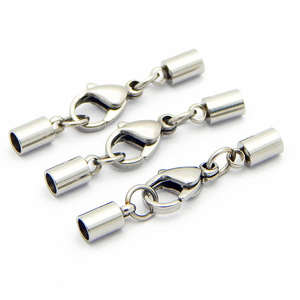 20pcs皮绳手镯龙虾扣挂钩1.2-8毫米压接端头帽连接器，用于珠宝制作发现 - Product Image 4