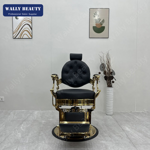 Wally güzellik pibbs capo berber koltuğu baber salon mobilya barbershop için kuaför koltuğu altın sandalye - Product Image 4