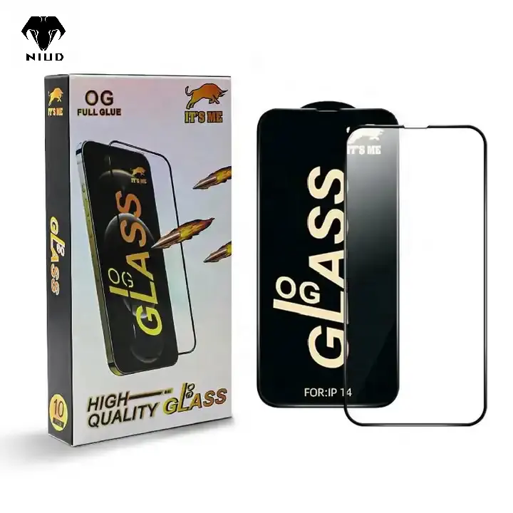 High Clear Og Tempered Glass Full Glue Screen Protector Shockproof Protective Guard For Iphone 12 13 14 15 Samsung S23