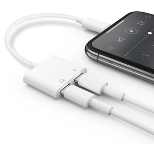 IPhoneヘッドフォン用2in1 auxオーディオアダプターケーブル充電データ転送ケーブルアダプターAUXケーブル2in1 IOSオーディオアダプター - Product Image 1