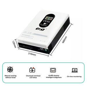 ESG 5.5kw Hybrid Solar Inverter LCD Screen Home Off-grid Solar <strong>System</strong> 5500w MPPT PV <strong>Input</strong> Pure Sine Wave Inverter Quad <strong>Output</strong> - Product Image 2
