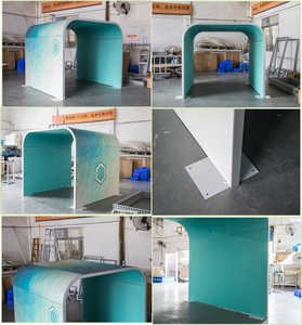 贸易展览简易商城设置支架3D模型10X10便携式展示广告弯曲u形展览展位 - Product Image 6