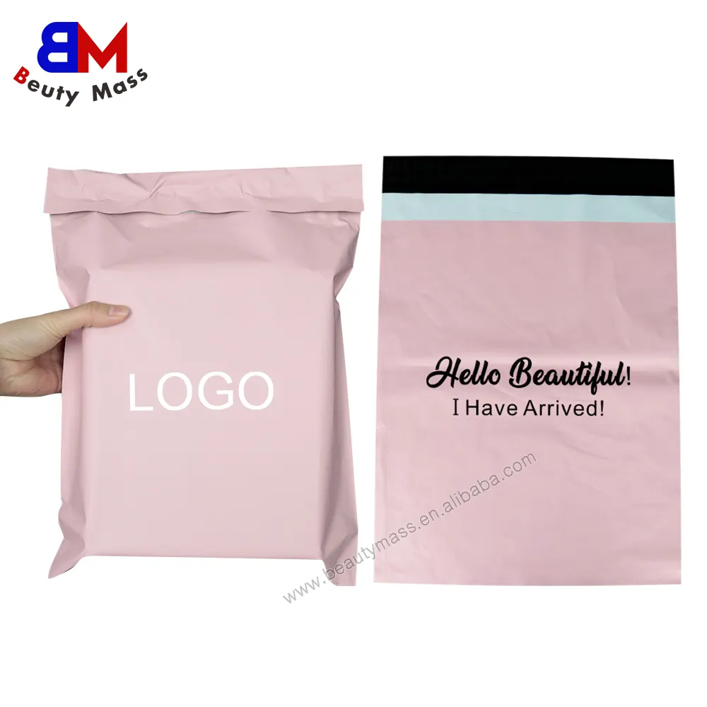 Биоразлагаемая пластиковая упаковка для одежды с логотипом на заказ, полиэтиленовые пакеты для доставки, конверты, курьерские почтовые пакеты