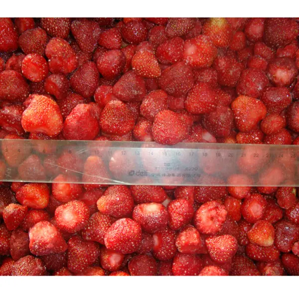 Vente directe d'usine de fruits frais sains IQF halal de haute qualité sans additifs fraise entière congelée sucrée