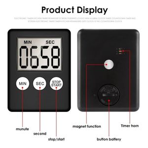 Tragbarer ultra dünner Heimküchen-Timer Digitaler Mini-Kocht imer Großer LCD-Display-Timer-Countdown - Product Image 4