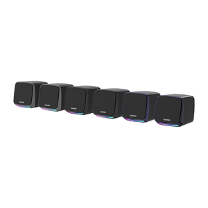 Venta al por mayor negro USB 2,0 con cable RGB ordenador altavoz teatro sistema de sonido Gaming LED luz escritorio Mini altavoces - Product Image 6