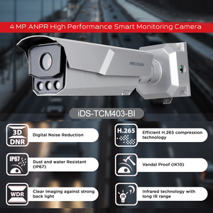 IDS-TCM403-BI/0832 iDS-TCM403-B/0832 Hik HICKVISION 4MP IR ANPR akıllı izleme kamera iDS-TCM403-BI/0411 - Product Image 2