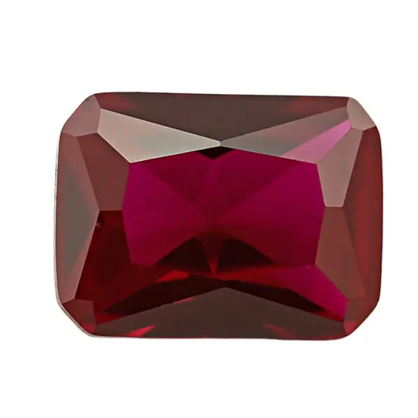 Rectangle Synthetic Corundum Pigeon Blood Red Ruby Stone Prices