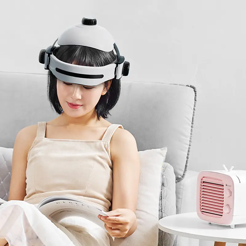 トレンド製品2024新着スマートヘッドスカルプマッサージャー振動電気ヘッドマッサージヘルメットは頭の疲労を和らげます