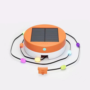 Bankcn装飾5m屋外防水カスタムRGBマルチカラー充電式PVCスマートソーラーパワーLEDストリングライト - Product Image 1
