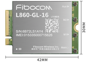 Il modulo LTE e WCDMA multimodale L860-GL-16 di Fibocom fornisce velocità Gigabit LTE per l'integrazione con il Personal Computer - Product Image 1