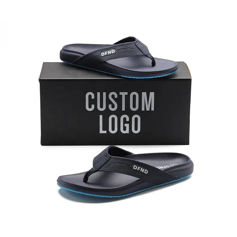 Xsheng Outdoor Custom Slides Slippers Flip Flops Super Soft Non-Slip Soft Sole Outdoor Flip Flops Custom Flip Flops With Logo