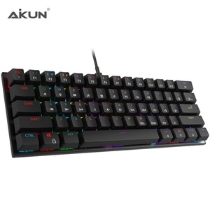 AIKUN-Teclado mecánico GX9610 con retroiluminación RGB y cable, interruptores Multimedia de 61 teclas, Mini teclados portátiles - Product Image 1