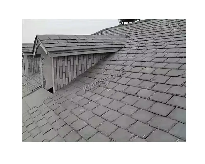 Custom Made Black Natural Slate Roofing Cladding Outdoor Tile Acid-Eraser Antacid Erosion Resistance Roof Tile