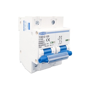 TOMZN TOB1Z-125 2P 80A 100A 125A DC MCB 600V PVシステム用サーキットブレーカーCカーブMCBバッテリーメインスイッチ - Product Image 1