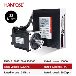 Hochleistungs-Wechselstrom-Servomotor 80 SS100 Servomotor und Treiber-Kit ASD2100 220V 3,3 n.M 3000-6000 U/min Roboter-CNC-Konstant drehmoment 80