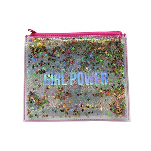 Newly透明クリアグリッター化粧品袋PVC化粧包装ジッパーポーチ - Product Image 1