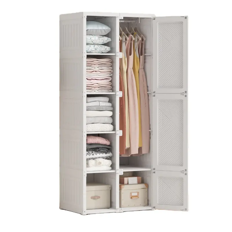 Eenvoudige Kledingkast Opvouwbare Kast Kamer Meubelkleding Opberg Organizer Kast Kast Combinatie Kleding Kast Kast