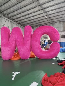 Nghệ Thuật Hiện Đại sáng tạo trang trí dấu hỏi mô hình lông sang trọng Fluffy khổng lồ lớn <span class=keywords><strong>Inflatable</strong></span> chữ WC dấu hiệu cho bữa tiệc sinh nhật - Product Image 2