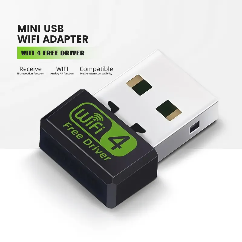 Controlador gratuito 150m Mini Usb Wifi adaptador 150Mbps Ethernet tarjeta de red inalámbrica Wifi Dongle 2,4 Ghz Usb Wifi adaptador inalámbrico