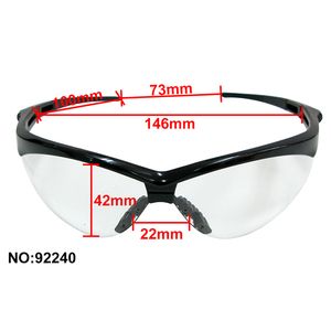 للبيع بالجملة نظارات السلامة المصنوعة من تايوان ANSIZ87.1 CEEN166 عدسة شفافة مقاومة للصدمات إطار نايلون - Product Image 3