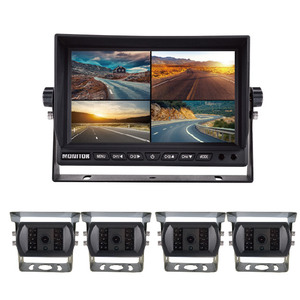 7-polegadas quatro-<span class=keywords><strong>way</strong></span> <span class=keywords><strong>monitor</strong></span> ahd kit de exibição e câmera de visão traseira do carro de backup com built-in DVR