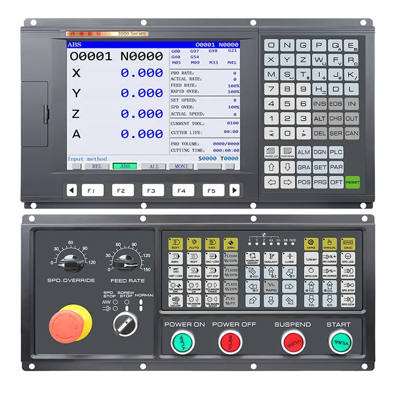 Controlador de 4 ejes similar a GSK CNC, panel de control, kit de sistema de control con función PLC para Centro de Fresado