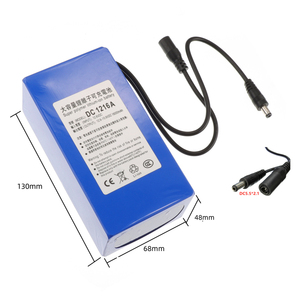 充電式DC1216A 12160A 12V 16000mAh 16Ahリチウムイオンバッテリーパック、5521コネクタと充電器付き - Product Image 6