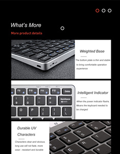 Teclado y ratón inalámbricos Mini teclado español recargable con ratón teclado ruso para PC Tablet Phone