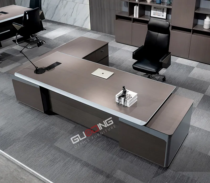 Aluminium legierung Welt Luxus Executive Office Schreibtische Design Büro Schreibtisch Büro tisch Möbel für Manager Tisch und Stuhl Set
