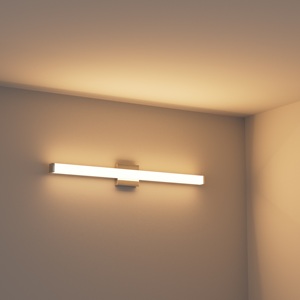 Çağdaş LED banyo aydınlatma armatürleri makyaj ışıkları ayna duvar ışık üzerinde 36 inç, fırçalanmış nikel, 24W,2050LM,120-277VAC,, - Product Image 1