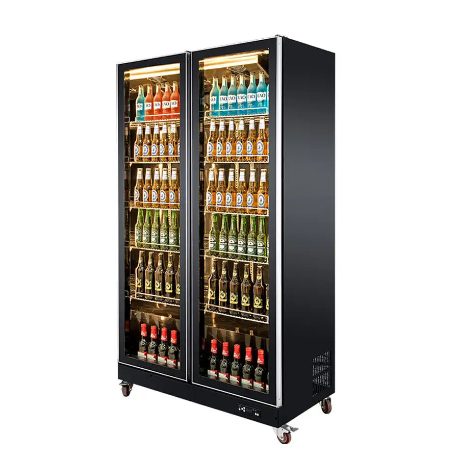 Vertical Pepsi Beverage Showcase Chiller Glass Door Fridge Refrigerator wine cooler showcase