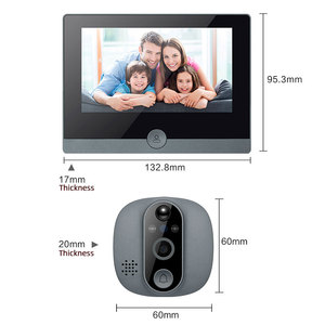 30% OFF Tuya Smart Home безопасности дистанционные Цифровые дверные звонки для телефона, с низким потреблением энергии, видеодомофон камера с глазок легко устанавливается! - Product Image 5